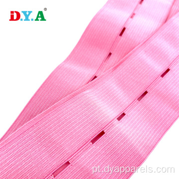 Banda elástica de malha de malha rosa personalizada para costura